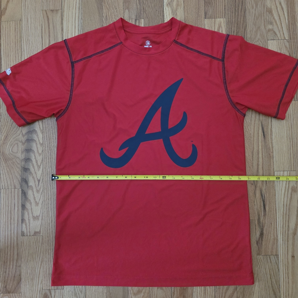 Stitches Red Atlanta Braves 'A' Logo Tee